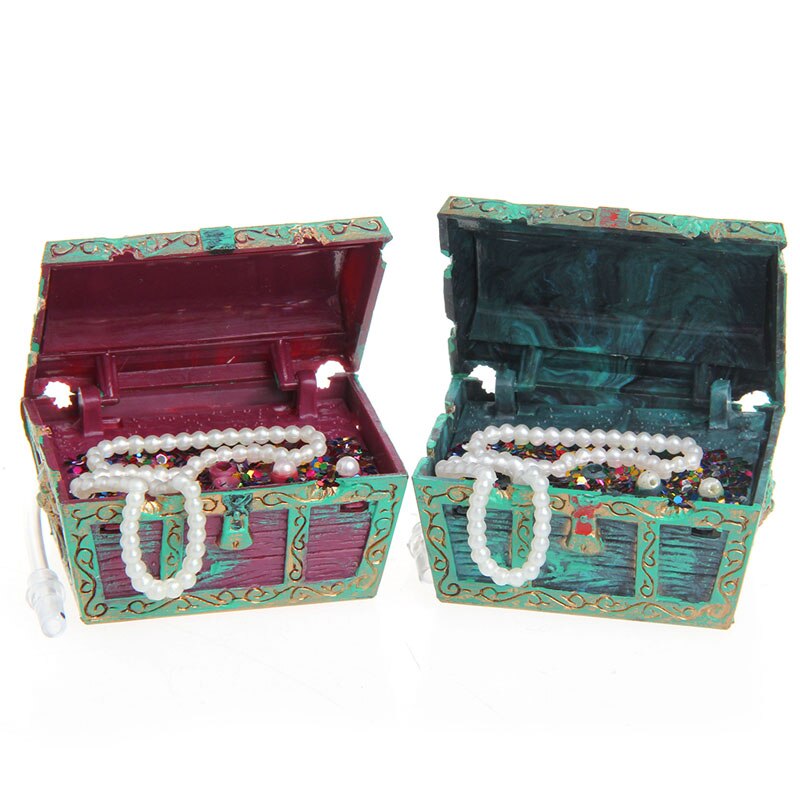Treasure Chest Fish Tank Aerating Decor Treasure Chest Fish Tank Aerating Decor