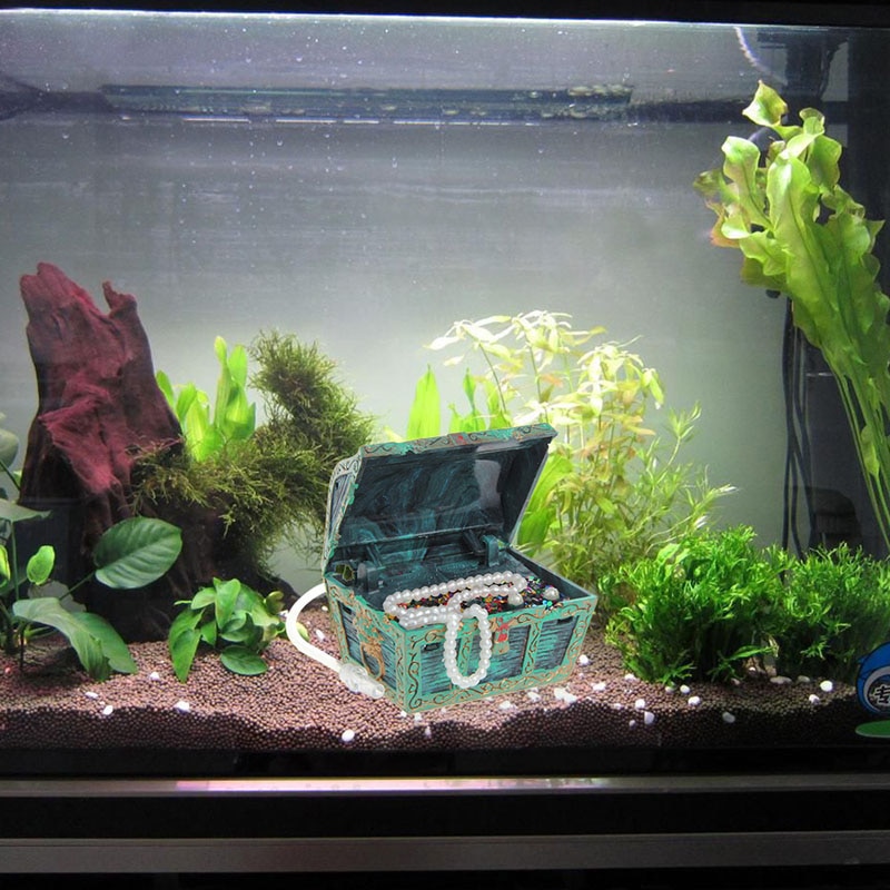 Treasure Chest Fish Tank Aerating Decor