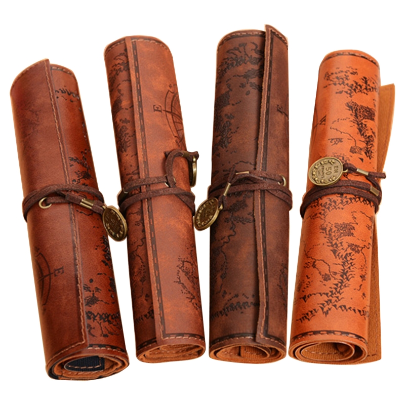 Treasure Map Design Roll Pencil Case Treasure Map Design Roll Pencil Case