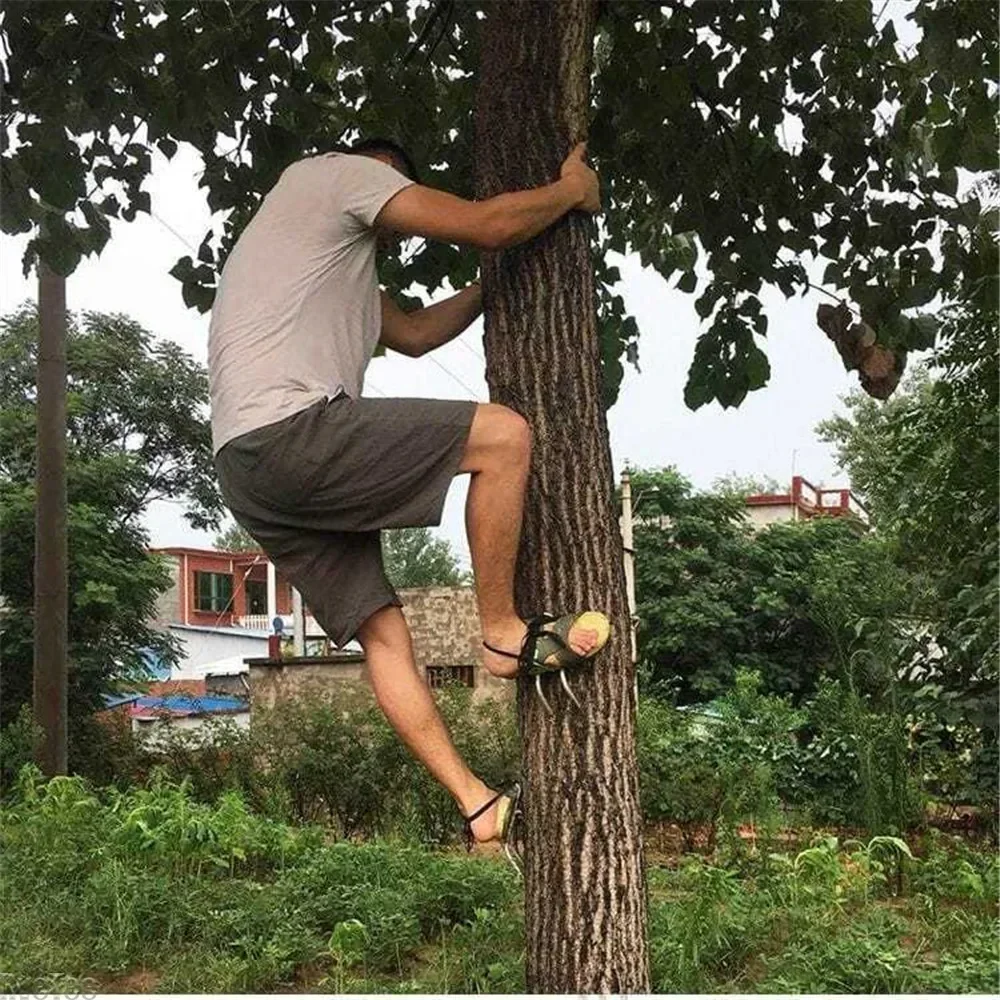Tree Climbing Tool Pole Climbing Spikes For Hunting Shoes Tree Steel Climbing Simple Picking Observation Fruit Tool Tree Climbing Tool Pole Climbing Spikes For Hunting Shoes Tree Steel Climbing Simple Picking Observation Fruit Tool
