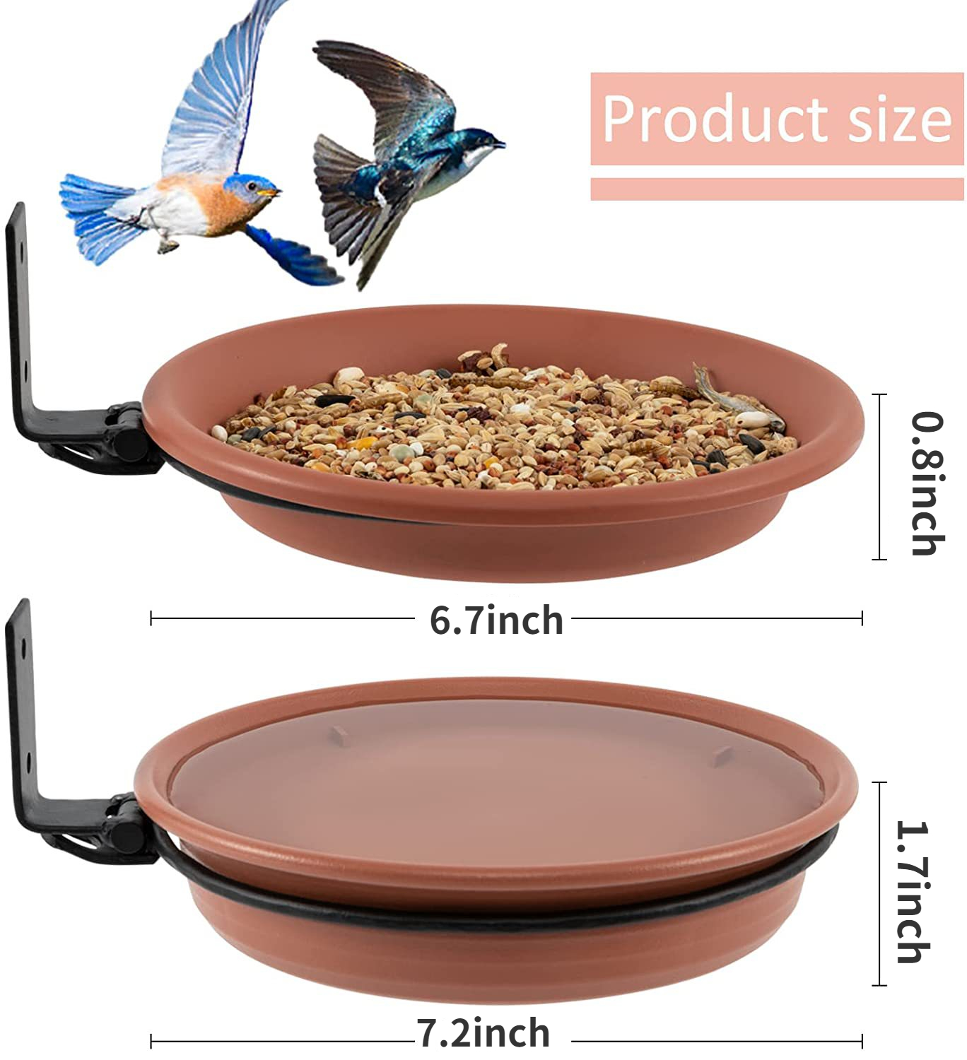 Tree Mounted Bird Feeder and Bird Bath (2 pcs)