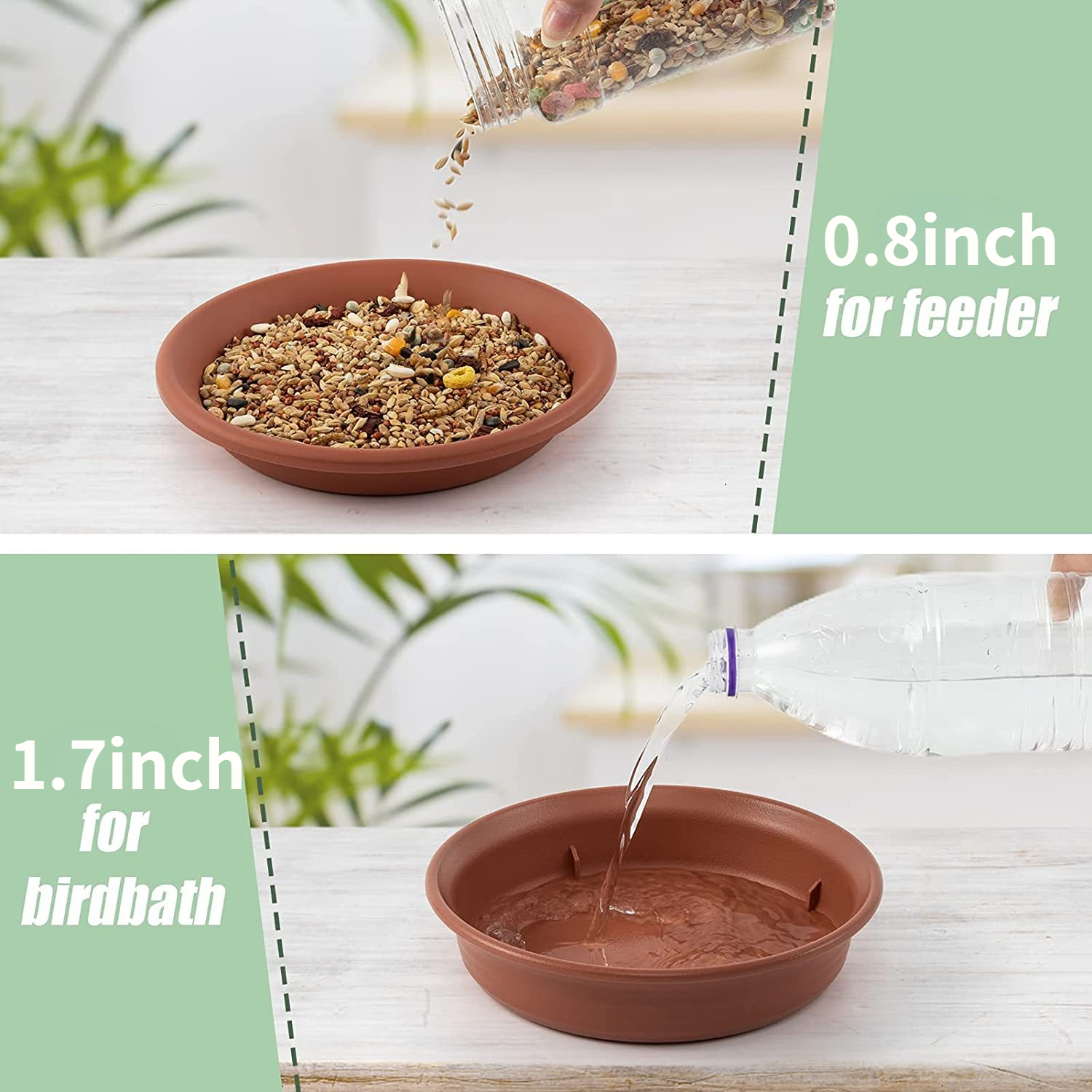 Tree Mounted Bird Feeder and Bird Bath (2 pcs)