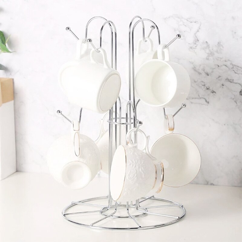 Tree Shaped 8 Hook Metal Mug Rack Tree Shaped 8 Hook Metal Mug Rack