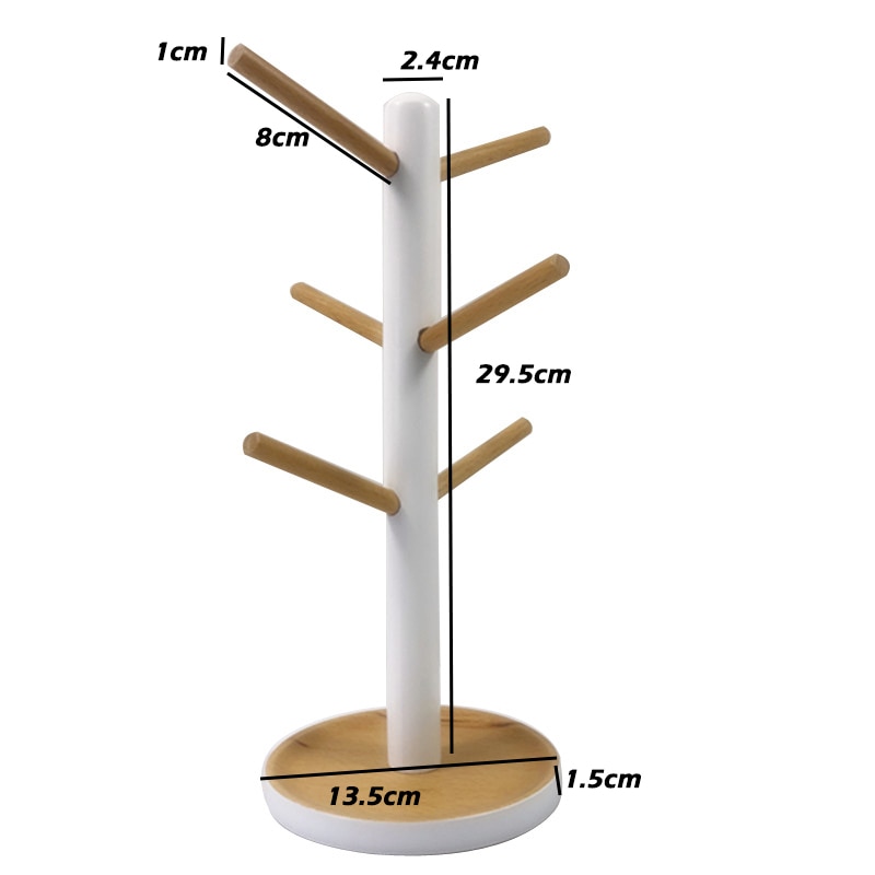 Tree Shaped Wooden Mug Stand Tree Shaped Wooden Mug Stand