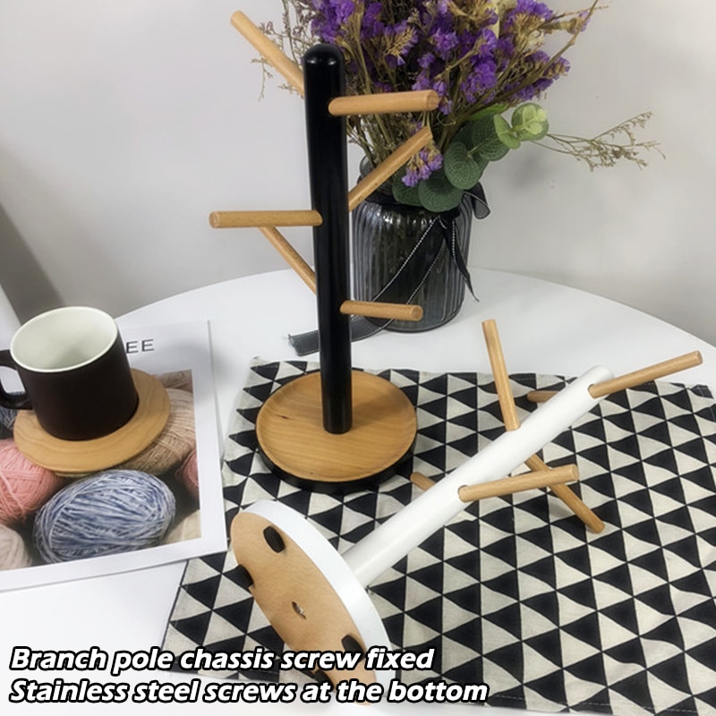 Tree Shaped Wooden Mug Stand Tree Shaped Wooden Mug Stand