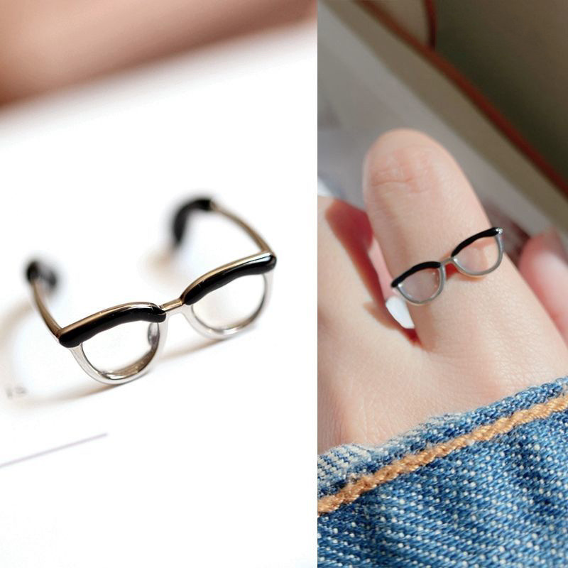 Trendy Cute Glasses Ring Multiple Minimalist Adjustable Ring Bohemian Finger Ring Jewelry Accessories for Woman Girls Trendy Cute Glasses Ring Multiple Minimalist Adjustable Ring Bohemian Finger Ring Jewelry Accessories for Woman Girls