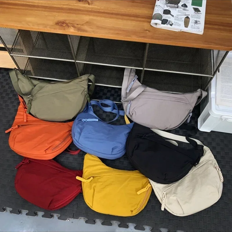 Trendy Women's Soft Cloth Shoulder Bag Solid Color Student Casual Style Big Handbags Crossbody Bags for Women Shoulder Trendy Women's Soft Cloth Shoulder Bag Solid Color Student Casual Style Big Handbags Crossbody Bags for Women Shoulder