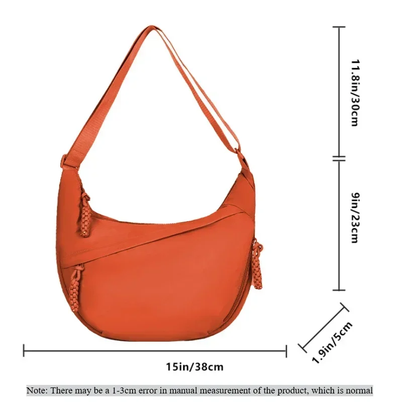Trendy Women's Soft Cloth Shoulder Bag Solid Color Student Casual Style Big Handbags Crossbody Bags for Women Shoulder Trendy Women's Soft Cloth Shoulder Bag Solid Color Student Casual Style Big Handbags Crossbody Bags for Women Shoulder
