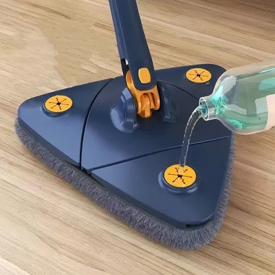 Triangle 360 Cleaning Mop Telescopic Household Ceiling Cleaning Brush Tool Self Draining To Clean Tiles and Walls Triangle 360 Cleaning Mop Telescopic Household Ceiling Cleaning Brush Tool Self Draining To Clean Tiles and Walls
