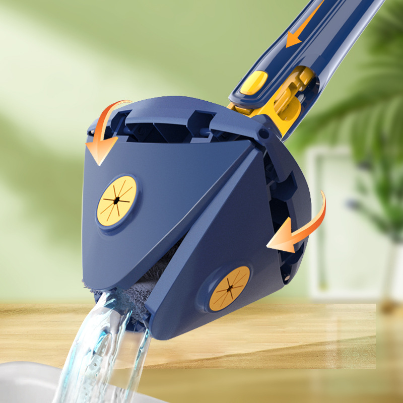 Triangle 360 Cleaning Mop Telescopic Household Ceiling Cleaning Brush Tool Self Draining To Clean Tiles and Walls Triangle 360 Cleaning Mop Telescopic Household Ceiling Cleaning Brush Tool Self Draining To Clean Tiles and Walls