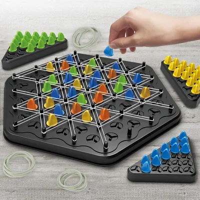 Triangle Chain Rubber Band Chess Desktop Puzzle Game, Family Parent-child Interaction Game, Exercise Logic Puzzle Baby Triangle Chain Rubber Band Chess Desktop Puzzle Game, Family Parent-child Interaction Game, Exercise Logic Puzzle Baby