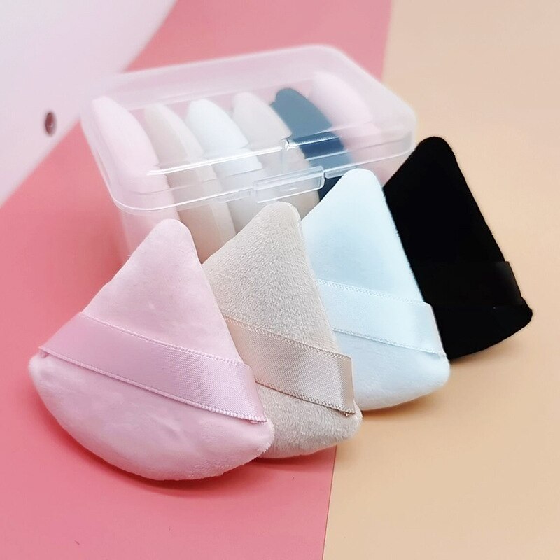 Triangle Makeup Velvet Powder Puff (6 pcs) Triangle Makeup Velvet Powder Puff (6 pcs)
