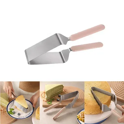 Triangular Stainless Steel Cake Slicer Dessert Shop Cutter Fudge Dessert Slicing Processing Easy To Clean Birthday Triangular Stainless Steel Cake Slicer Dessert Shop Cutter Fudge Dessert Slicing Processing Easy To Clean Birthday