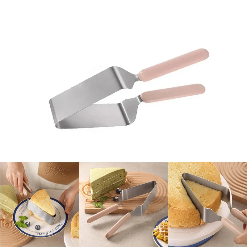 Triangular Stainless Steel Cake Slicer Dessert Shop Cutter Fudge Dessert Slicing Processing Easy To Clean Birthday Triangular Stainless Steel Cake Slicer Dessert Shop Cutter Fudge Dessert Slicing Processing Easy To Clean Birthday