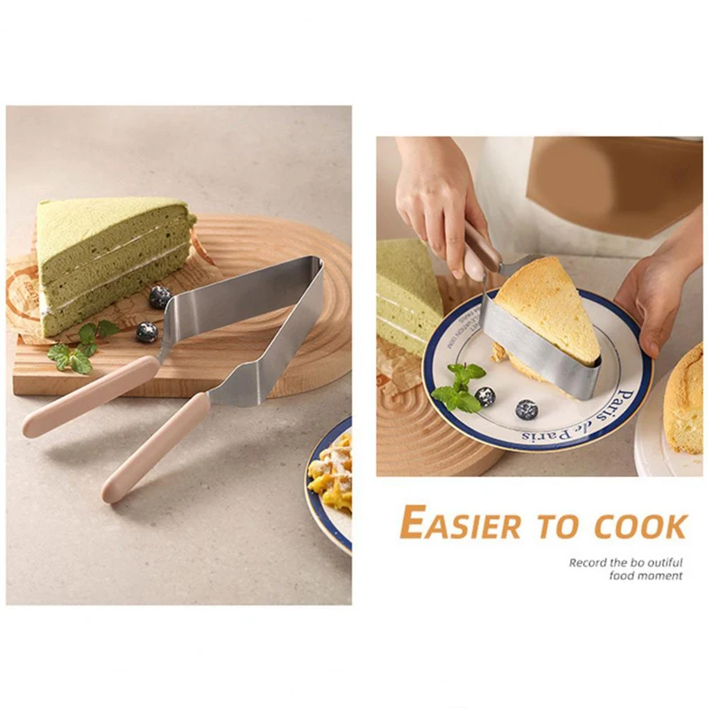 Triangular Stainless Steel Cake Slicer Dessert Shop Cutter Fudge Dessert Slicing Processing Easy To Clean Birthday Triangular Stainless Steel Cake Slicer Dessert Shop Cutter Fudge Dessert Slicing Processing Easy To Clean Birthday