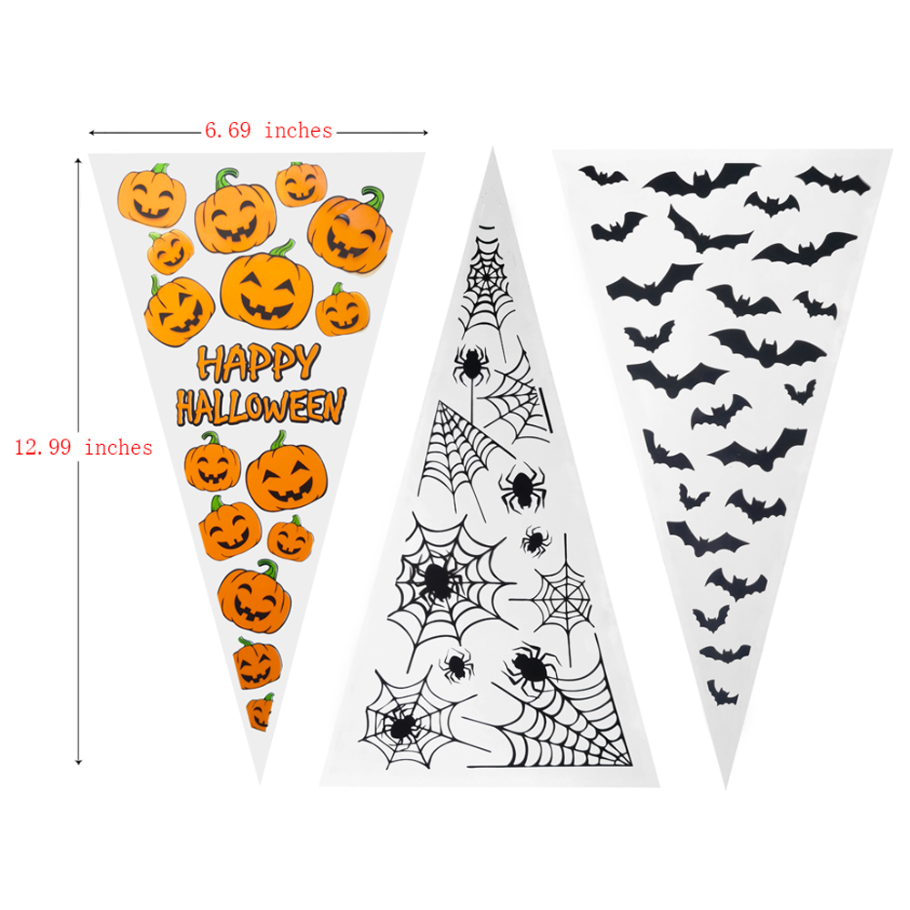 Trick or Treat Cellophane Halloween Treat Bags (50 pcs)