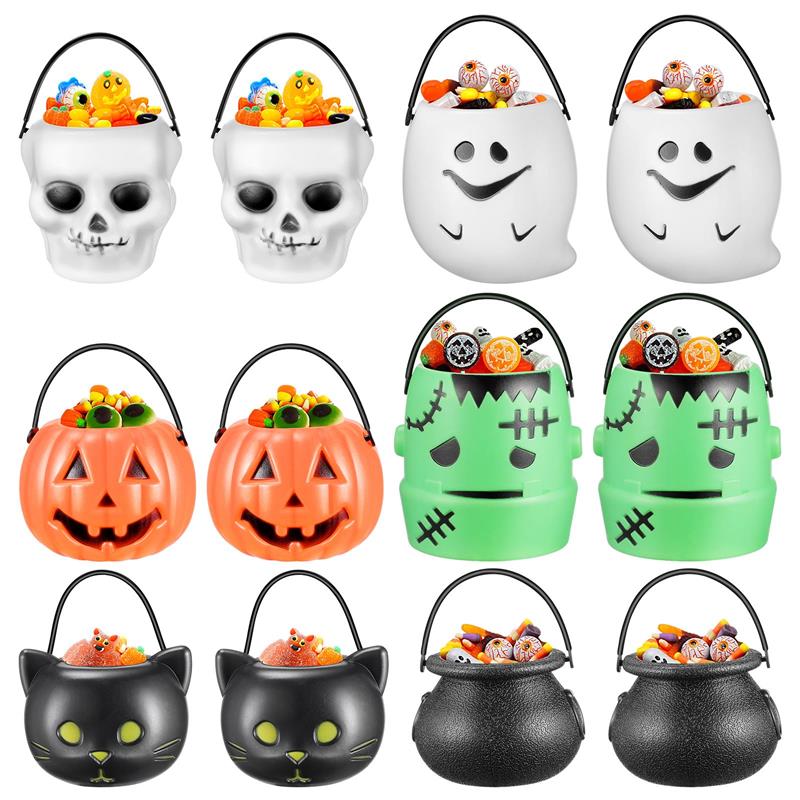 Trick or Treat Halloween Candy Buckets (12Pcs)