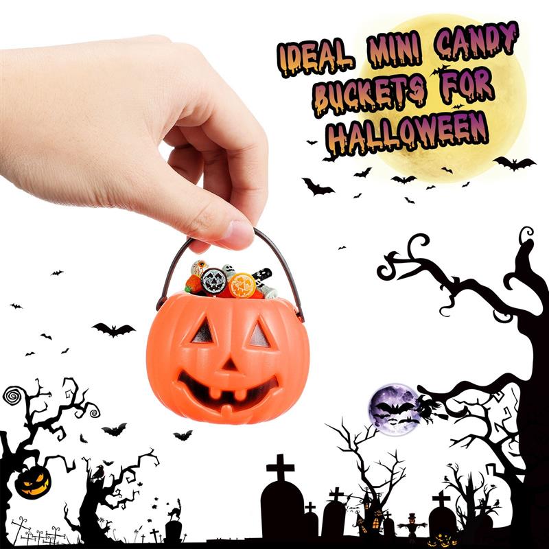 Trick or Treat Halloween Candy Buckets (12Pcs) Trick or Treat Halloween Candy Buckets (12Pcs)