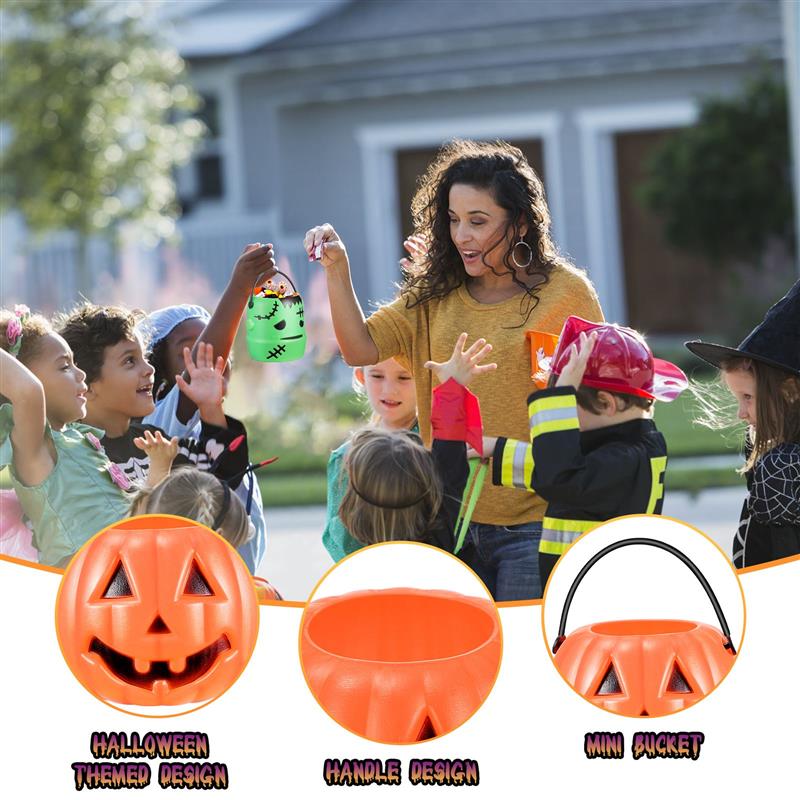 Trick or Treat Halloween Candy Buckets (12Pcs) Trick or Treat Halloween Candy Buckets (12Pcs)