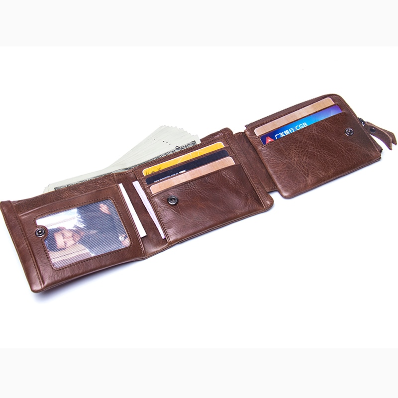 Trifold Wallet Men Leather Purse Trifold Wallet Men Leather Purse