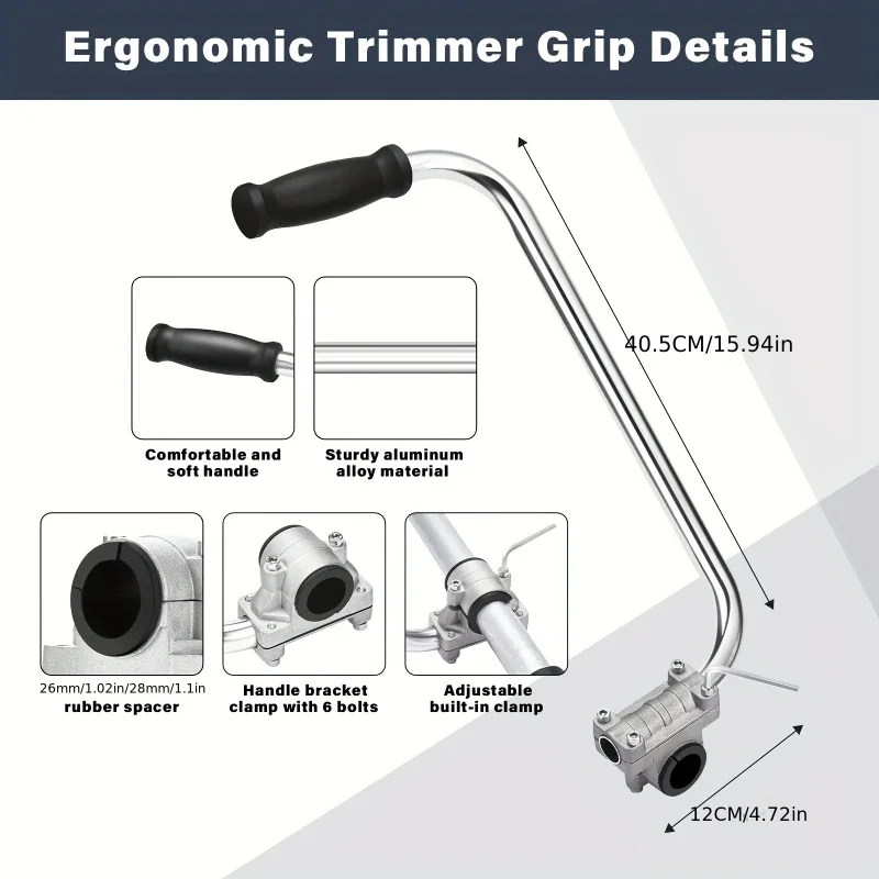 Trimmer Handle – Ergonomic Trimmer Grip Weeder Trimmer Handle Lawn Trimmer Handle for Lawn Care Trimmer Handle for Weed