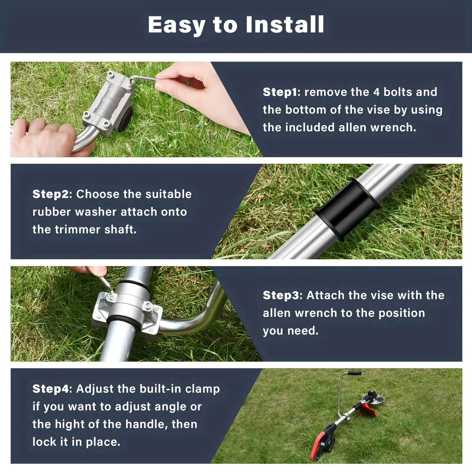 Trimmer Handle – Ergonomic Trimmer Grip Weeder Trimmer Handle Lawn Trimmer Handle for Lawn Care Trimmer Handle for Weed