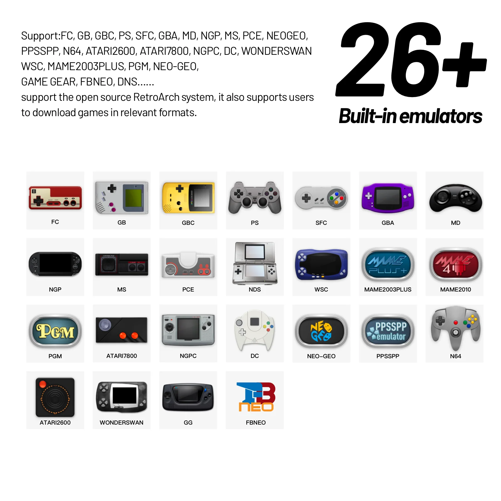 Trimui Smart Pro Handheld Game Console 4.96” IPS Screen Linux System Joystick RGB Lighting Smartpro Retro Video Game