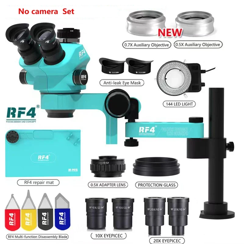 Trinocular Stereo Microscope Set 360° Rotation Articulating Arm Stands Phone Soldering PCB Repair Trinocular Stereo Microscope Set 360° Rotation Articulating Arm Stands Phone Soldering PCB Repair