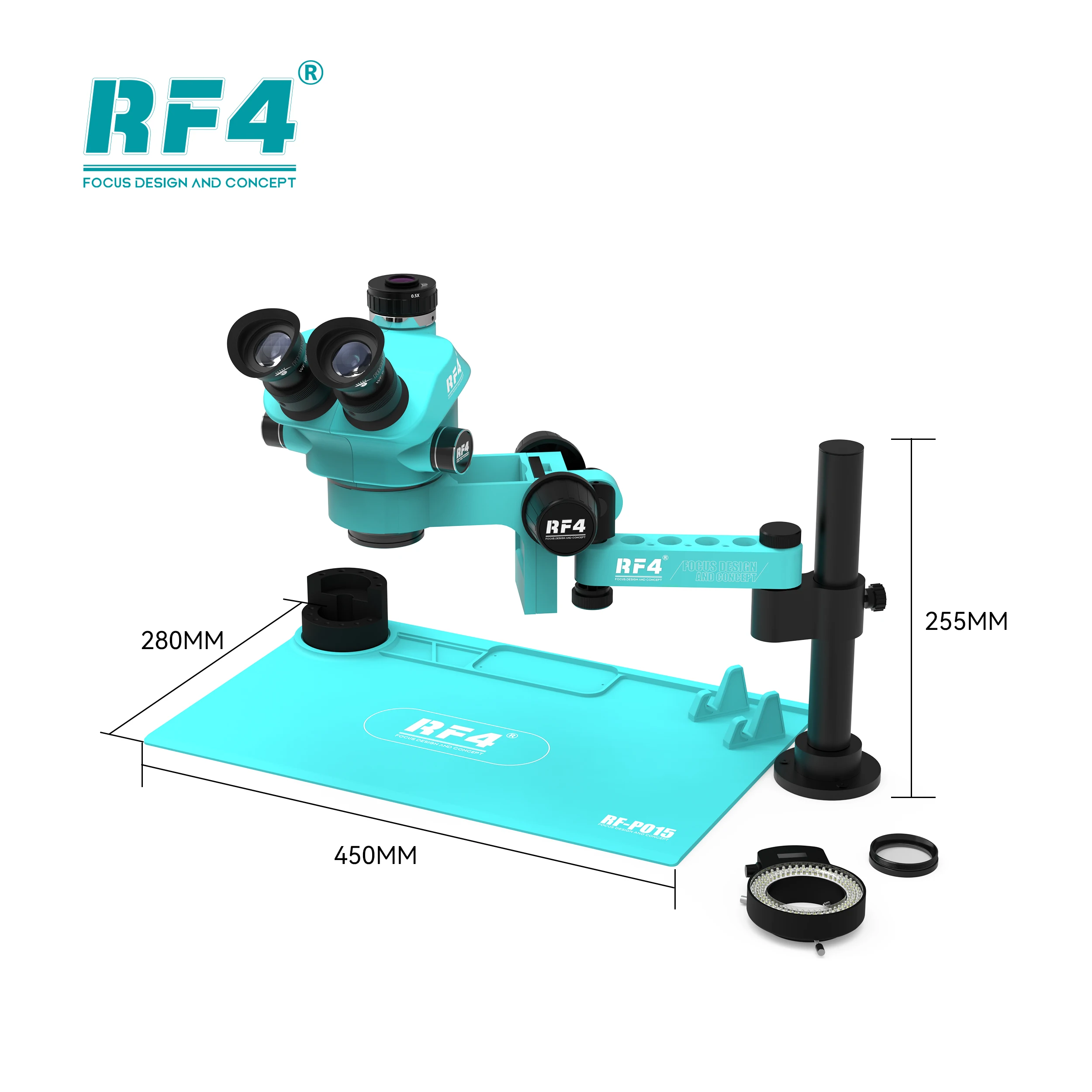 Trinocular Stereo Microscope Set 360° Rotation Articulating Arm Stands Phone Soldering PCB Repair Trinocular Stereo Microscope Set 360° Rotation Articulating Arm Stands Phone Soldering PCB Repair