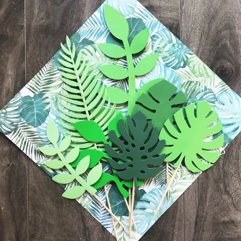 Tropical Cake Toppers Paper Decor (7pcs) Tropical Cake Toppers Paper Decor (7pcs)