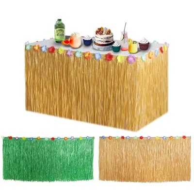 Tropical Hawaiian Grass Table Skirt