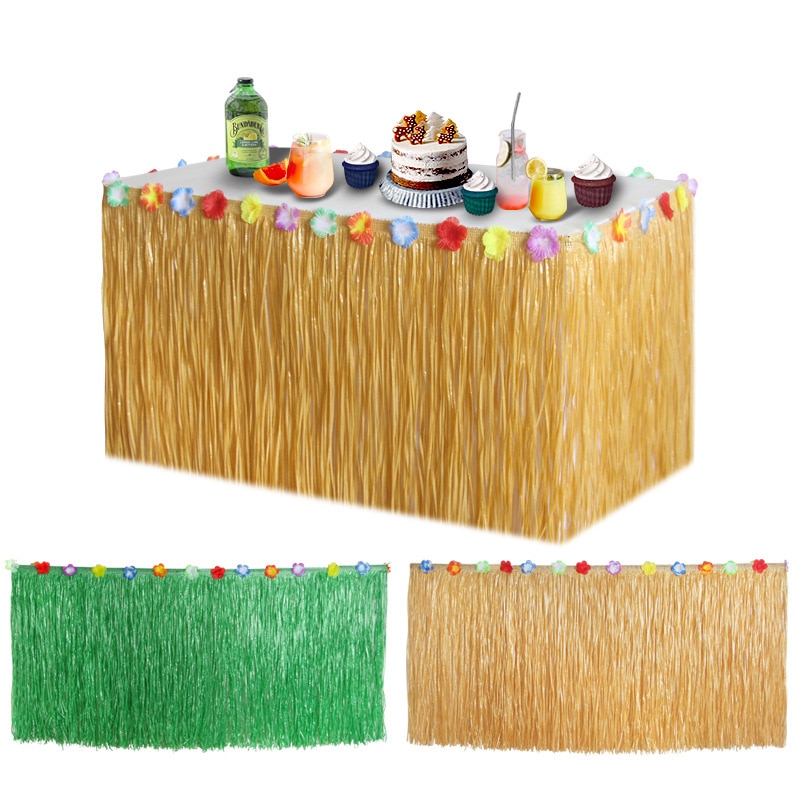 Tropical Hawaiian Grass Table Skirt