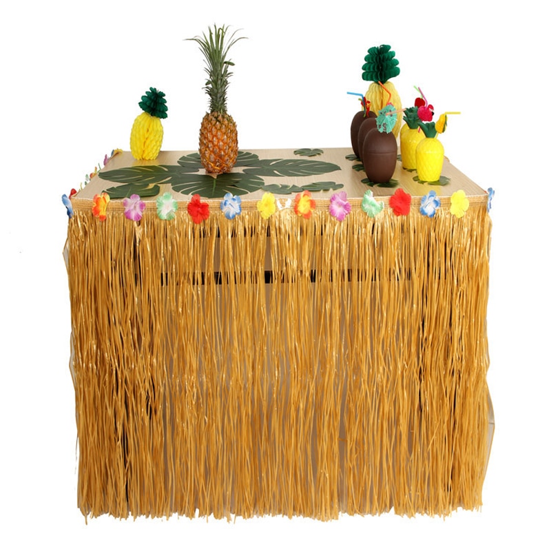 Tropical Hawaiian Grass Table Skirt