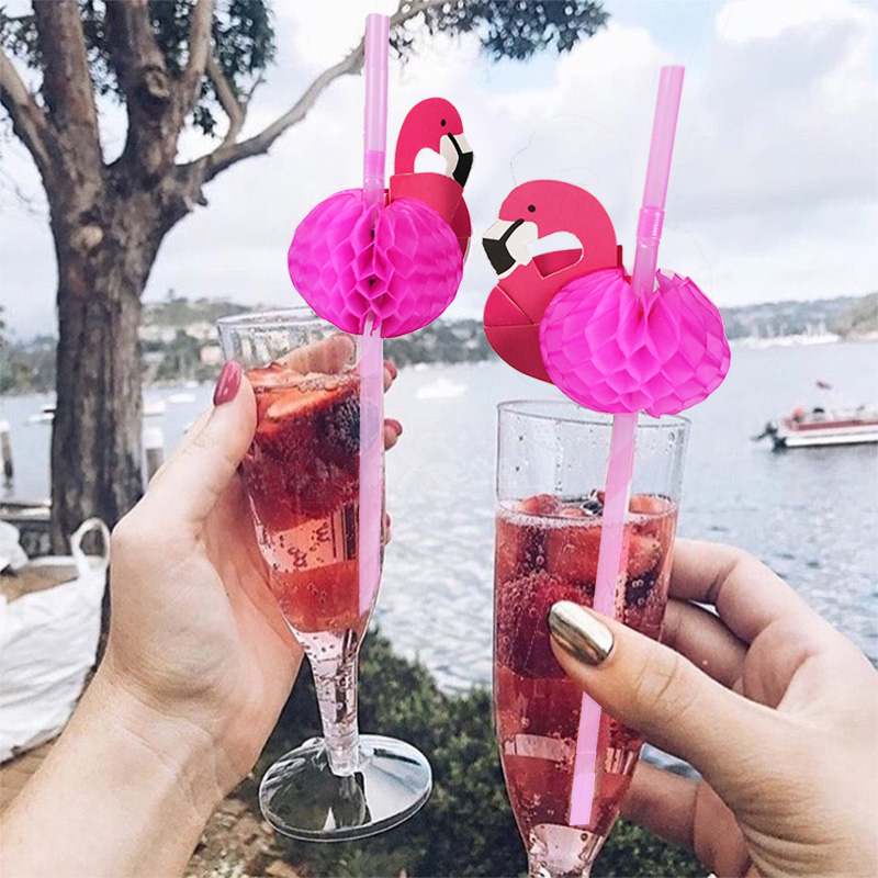 Tropical Theme Cocktail Umbrella Straws (100 pcs)
