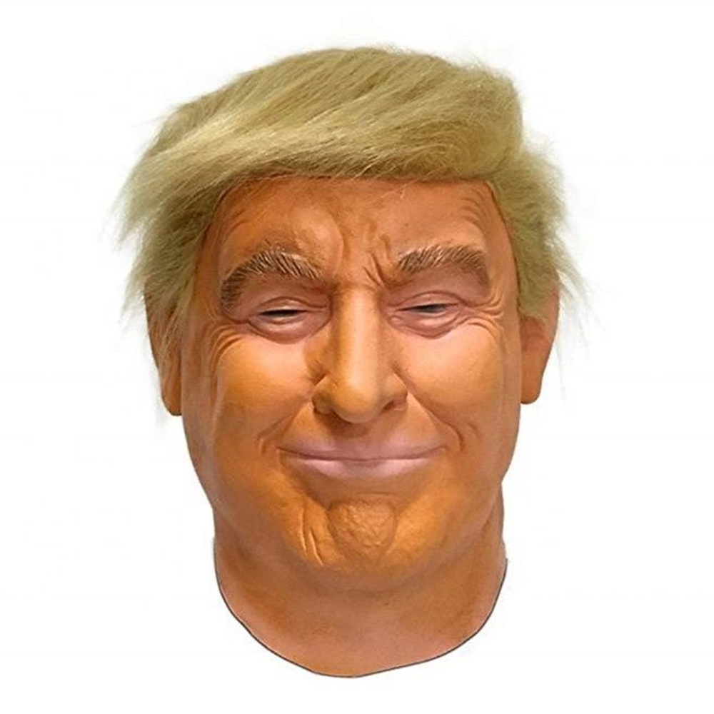 Trump Latex Full Head Face Human Mask for Mask Festival Halloween Easter Costume Party Donald Trump Presidential