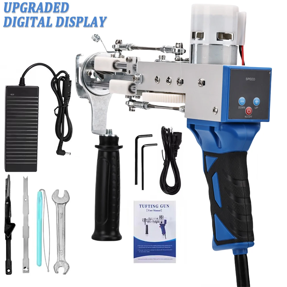 Tufting Gun 2 in 1 Set Electric Carpet Tufting Gun Electric Carpet tapis Knitting Tufting Pistol Weaving Flocking Rug