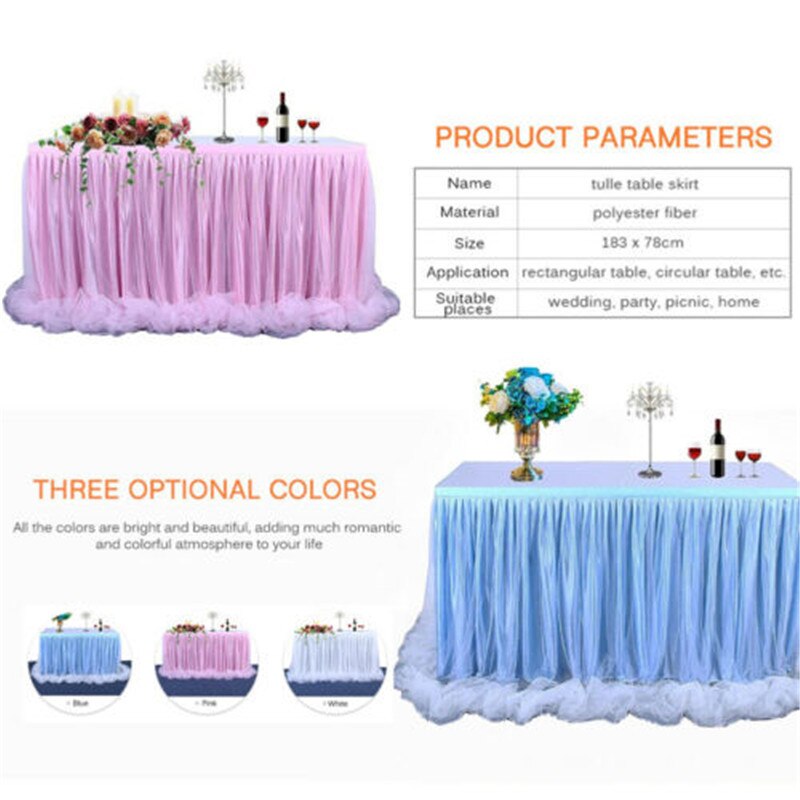 Tulle Table Skirt Party Decoration Tulle Table Skirt Party Decoration