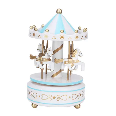 Turning Carousel Horse Music Box