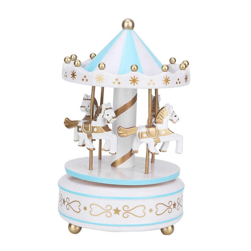 Turning Carousel Horse Music Box