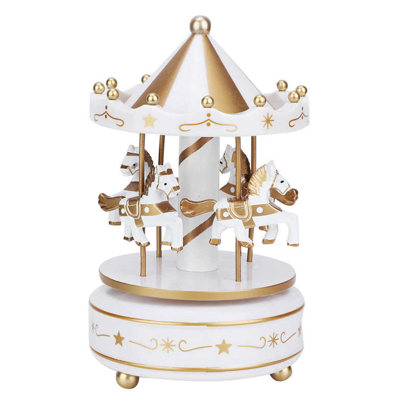 Turning Carousel Horse Music Box