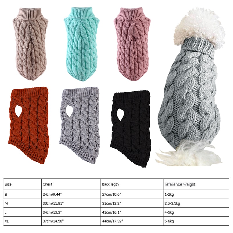 Turtleneck Pet Winter Puppy Sweater Turtleneck Pet Winter Puppy Sweater