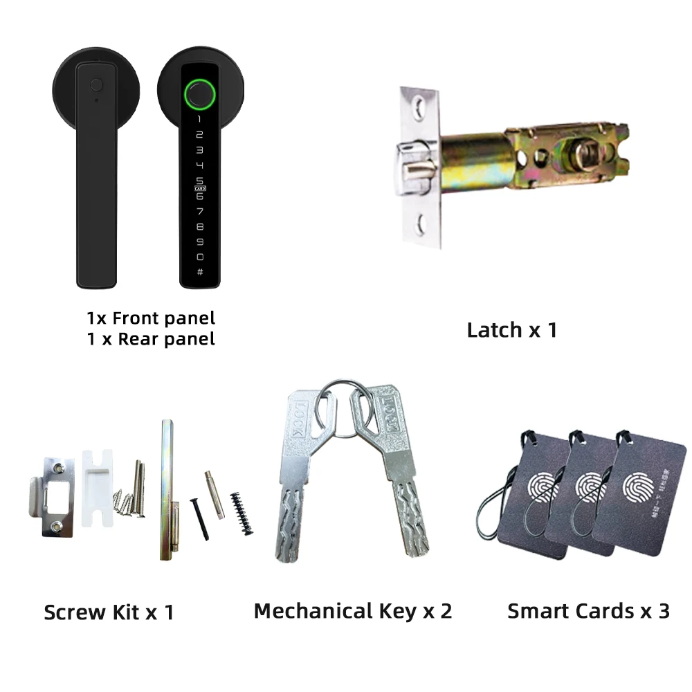 Tuya BLE Fingerprint Door Lock Digital Electronic Lock with Password/Key/IC Card/ Smartlife/ Tuya APP Unlock Tuya BLE Fingerprint Door Lock Digital Electronic Lock with Password/Key/IC Card/ Smartlife/ Tuya APP Unlock