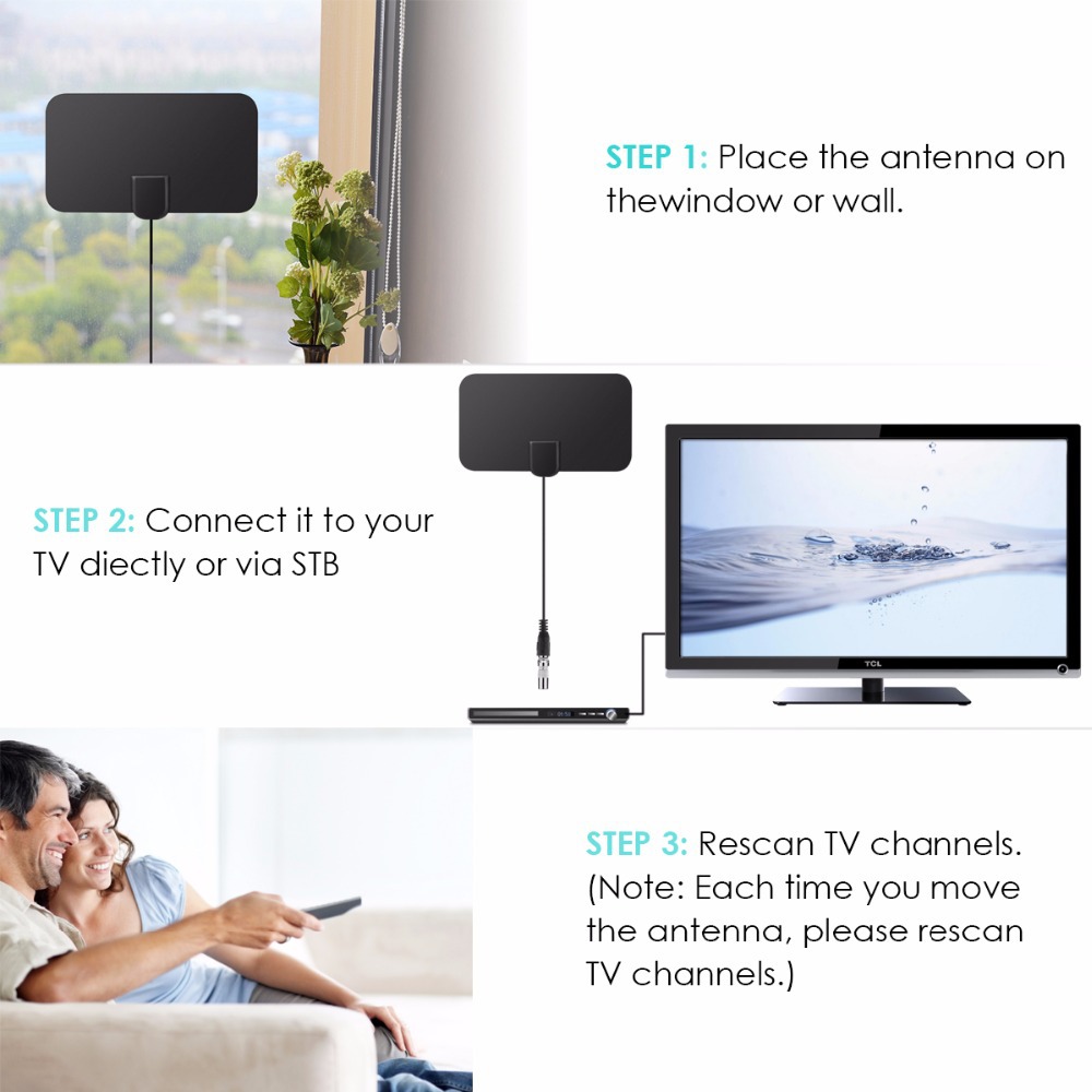 TV Antenna Mini HDTV antenna Indoor HD Digital Antenna TV Antenna Mini HDTV antenna Indoor HD Digital Antenna