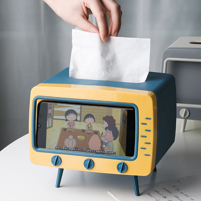 TV Tissue Box Phone Holder TV Tissue Box Phone Holder