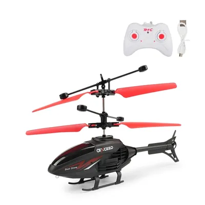 Two Channel Remote Control Suspension Helicopter Drop Resistant Induction Suspension Aircraft With Charging LED Light Two Channel Remote Control Suspension Helicopter Drop Resistant Induction Suspension Aircraft With Charging LED Light