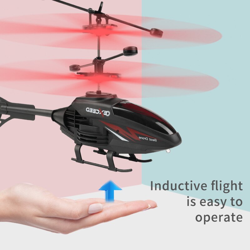 Two Channel Remote Control Suspension Helicopter Drop Resistant Induction Suspension Aircraft With Charging LED Light Two Channel Remote Control Suspension Helicopter Drop Resistant Induction Suspension Aircraft With Charging LED Light