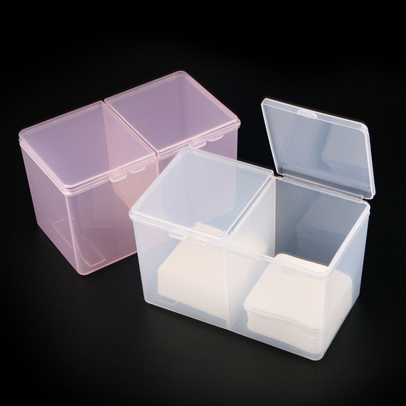 Two-Grid Plastic Cotton Pads Holder