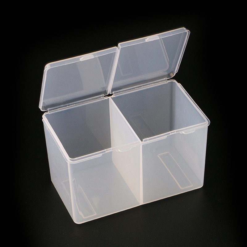 Two-Grid Plastic Cotton Pads Holder