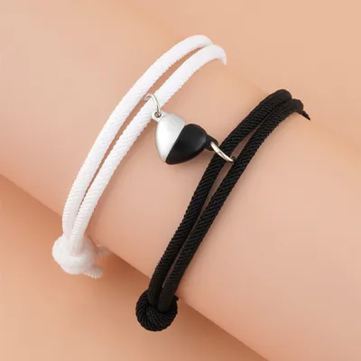 Two Halves Heart Couple Magnetic Bracelets Two Halves Heart Couple Magnetic Bracelets