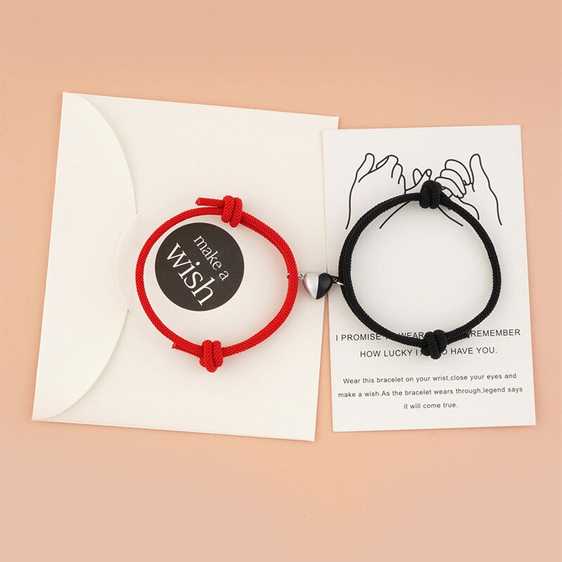 Two Halves Heart Couple Magnetic Bracelets Two Halves Heart Couple Magnetic Bracelets